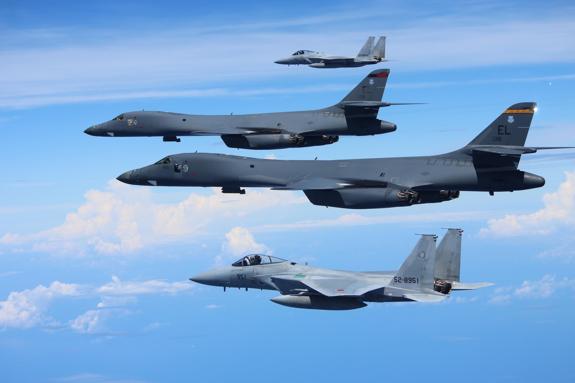 U.S. Air Force B-1B Lancers integrate with JASDF for training mission