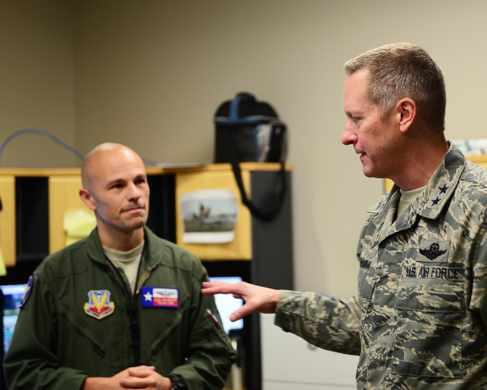 MG McMinn and 147th Attack Wing member