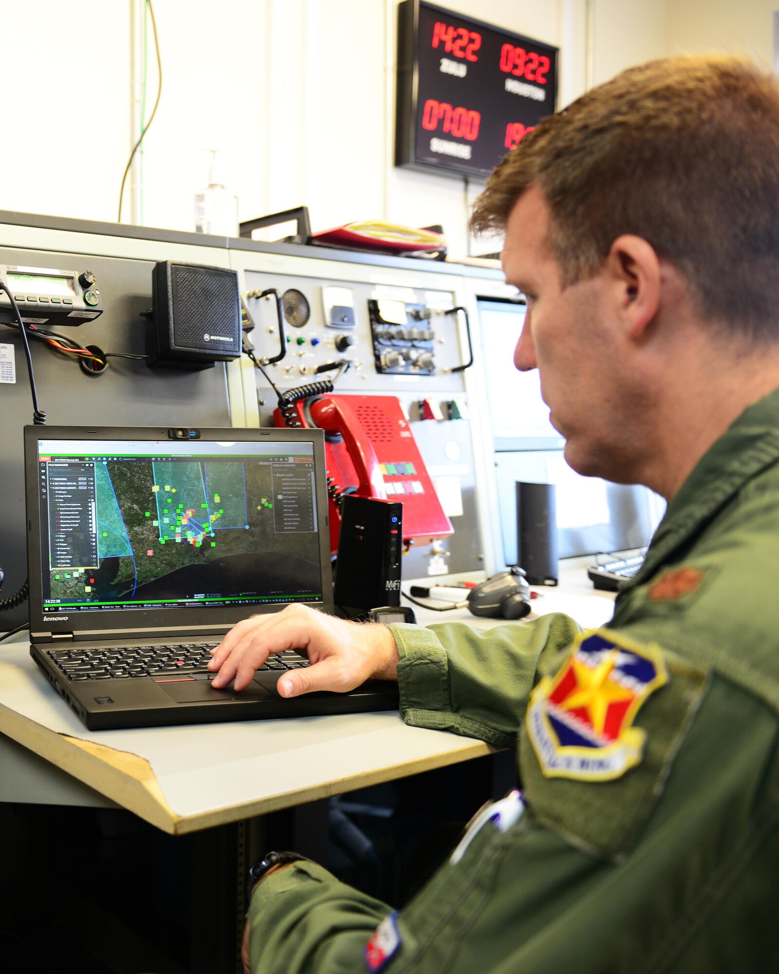 147th Attack Wing member at Coast Guard