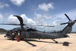 Kentucky Air and New York Air National Guard depart St. Croix for St. Thomas for rescue operations in the wake of Hurricane Irma.