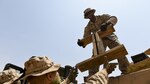 U.S. Marine Lance Cpl. Jose Martinez, a field artillery cannoneer with the 15th Marine Expeditionary Unit, pulls security during a convoy halt during Exercise Alligator Dagger 2017 in the Arta region of Djibouti, Africa, on September 6th 2017. Alligator Dagger is a two-week exercise that prepares incoming Naval Amphibious Forces and Task Force 51/5th Marine Expeditionary Unit's Amphibious Readiness Group/Marine Expeditionary Unit teams to integrate and synchronize warfighting capabilities for missions in the U.S. Central Command's area of operations.
