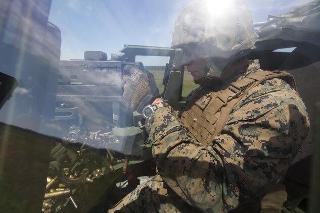 Marines with Motor Transport platoon, 2nd Amphibious Assault Battalion perform Gunnery Table 5 at Camp Lejeune, N.C., Sept. 7-9.