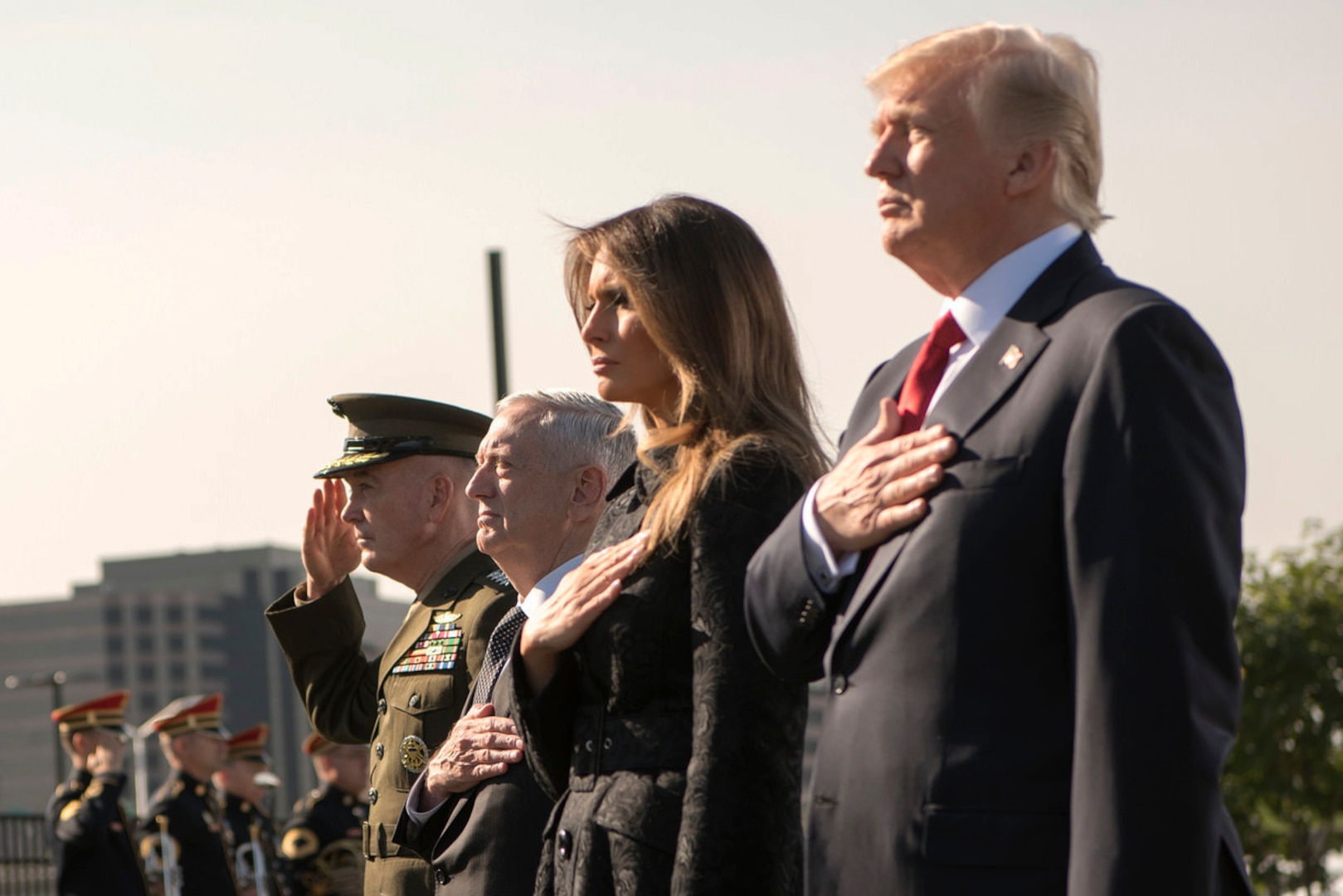 U.S. leaders render honors during 9/11 ceremony.