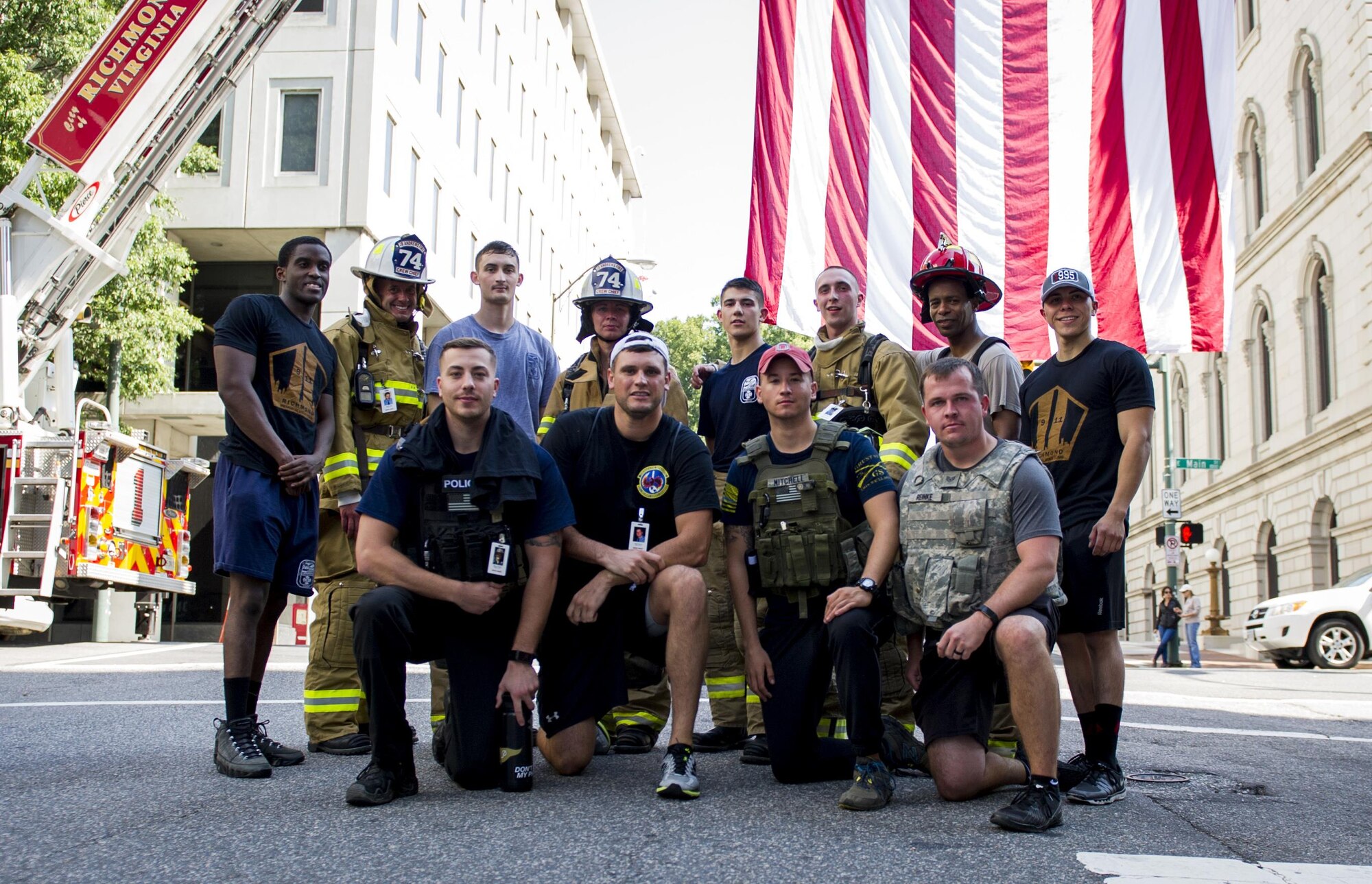 Members of the Joint Base Andrews community pose for a group photo