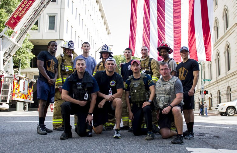 Members of the Joint Base Andrews community pose for a group photo