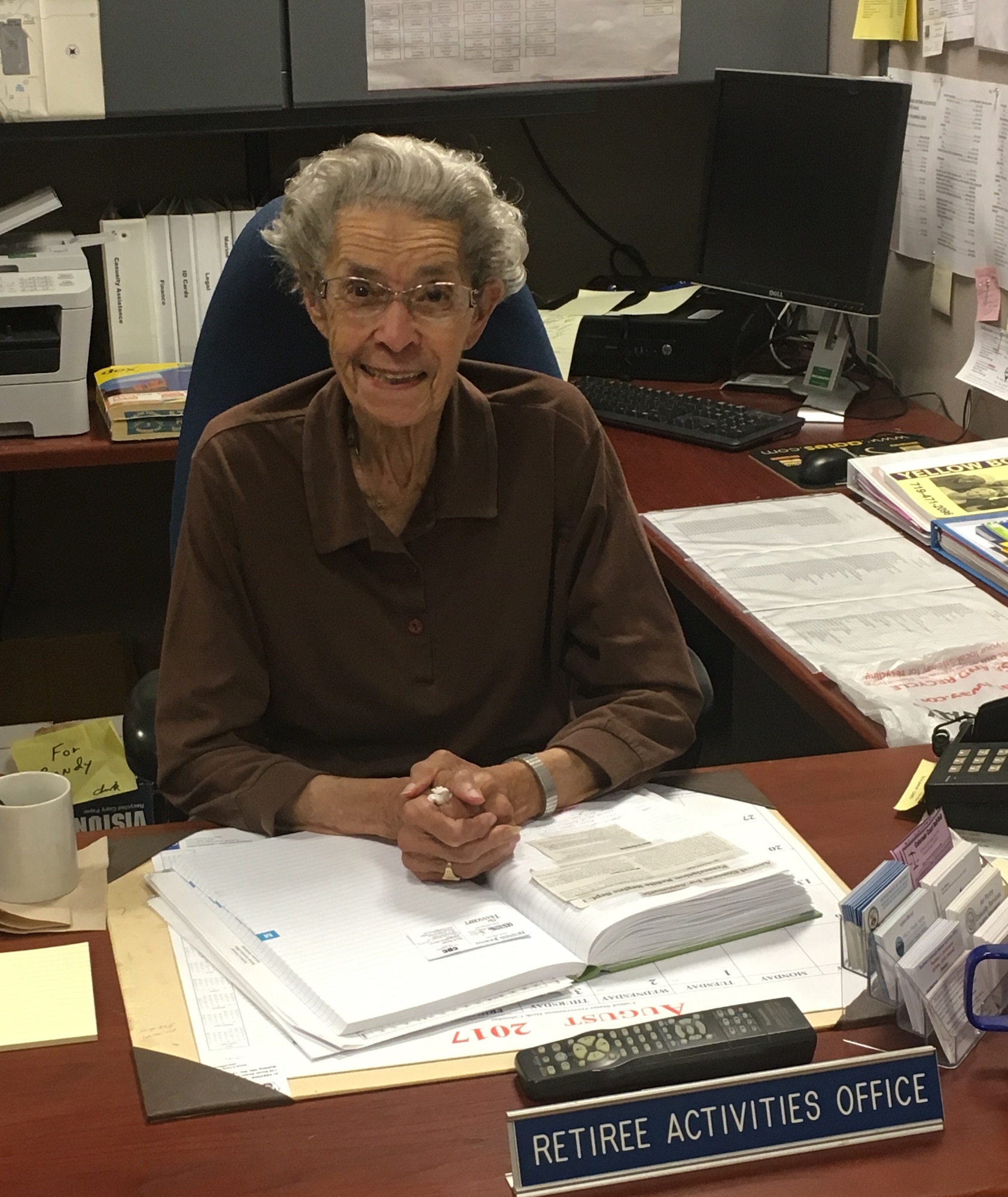 Retired Chief Master Sgt. Dottie Holmes was the first woman to retire with 30 years served entirely in the U.S. Air Force without time in the Women’s Army Corps. During her career, which included working with the first class of female U.S. Air Force Academy cadets, she preferred taking her service one day at a time. (U.S. Air Force photo by Dave Smith)