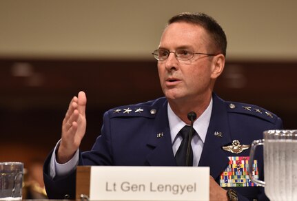 Air Force Lt. Gen. Joseph Lengyel testifies before the U.S. Senate Committee on Armed Services at a confirmation hearing for his appointment to the grade of general and to be Chief, National Guard Bureau in Washington, D.C., on June 21, 2016.