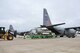 Aerial porters assigned to the Air Force Reserve Command’s 302nd Airlift Wing load a U. S. Forest Service Modular Airborne Fire Fighting System onto a C-130 Hercules here, July 29, 2017