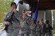 U.S. Air Force Airmen, part of the Color Guard, march to post the Colors during a 9/11 Remembrance Ceremony, Sept. 11, 2017, at Eielson Air Force Base, Alaska. During the ceremony attendees were reminded to reflect on the tragedy which occurred on Sept. 11 2001, and that we must continue to work together to make the world a better and safer place. (U.S. Air Force photo by Airman 1st Class Eric M. Fisher)