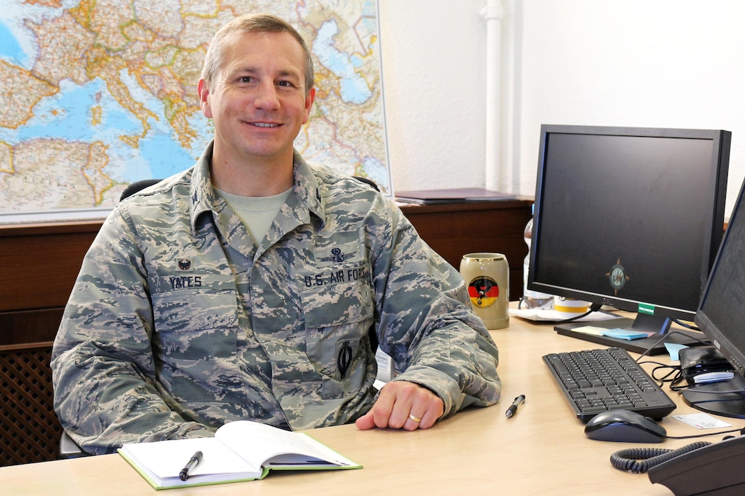 Col. Nathan Yates is the new HQ RIO Detachment 8 commander, following Col. Michelle Barrett’s departure in July.
Yates comes to RIO from the 310th Operations Group, where he was the deputy commander.