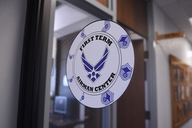 The First Term Airman Center is for all Airmen new to the Air Force and where some of the Airmanship 300 classes are held, Aug. 29, 2017, at Altus Air Force Base, Oklahoma. Airmanship 300 takes the foundation of the First Term Airmen Course and focuses on developing Airmen as next-generational leaders rather than only in-processing. (U.S. Air Force photo by Airman 1st Class Cody Dowell/released)