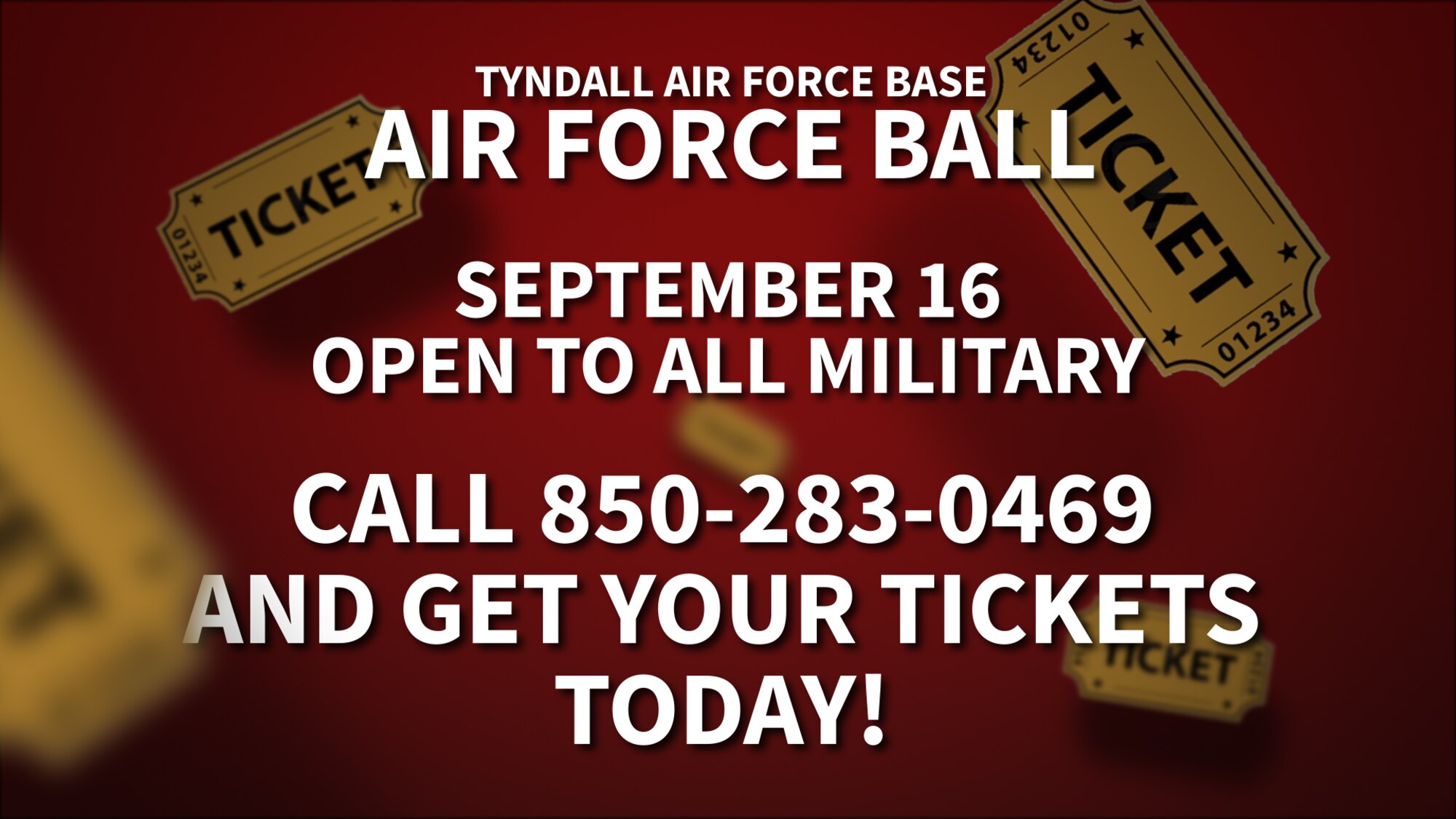 Team Tyndall, Col. Michael Hernandez and his wife, Liz Hernandez, request the pleasure of your company at the Air Force Ball Sept. 16, 2017.