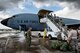 Men and women from the 434th Air Refueling Wing offload baggage and cargo upon arrival to Homestead Air Reserve Base, Fla., Sept. 12, 2017. Airmen from the Hoosier Wing deployed to Homestead to assist with Hurricane Irma recovery efforts. (U.S. Air Force photo/Tech. Sgt. Benjamin Mota)