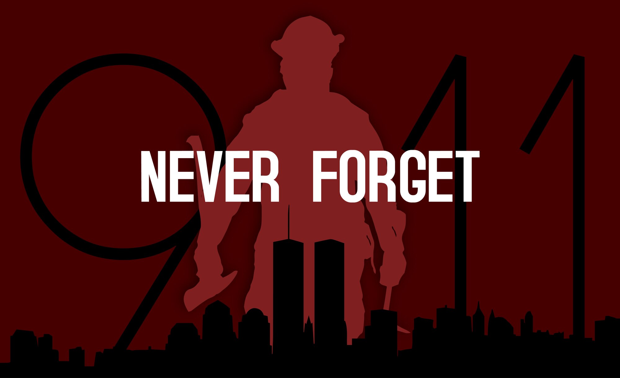 The 9/11 attacks resulted in the loss of 343 firefighters and 72 law enforcement officers. (U.S. Air Force graphic by Senior Airman Devin Boyer)