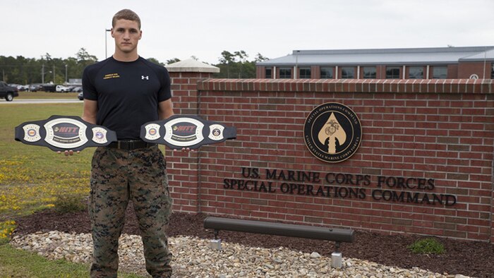 Sgt. Ethan Mawhinney, a Marine Air Ground Task Force planner with U.S. Marine Corps Forces, Special Operations Command, successfully defended his championship title at the Marine Corps third annual HITT Tactical Athlete Competition at Camp Pendleton, Calif., Aug. 28th through 31st, 2017.