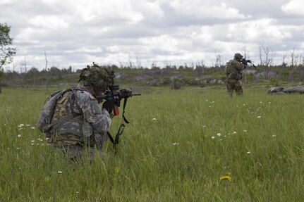Cavalry Soldier performs live-fire exercise