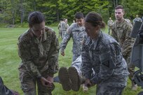 Carrying a mock casualty