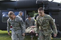 Carrying a mock casualty