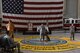 U.S. Air Force Tech. Sgt. Kyle Dobler, 312th Training Squadron instructor, speaks during the 9/11 Memorial at the Louis F. Garland Department of Defense Fire Academy high bay on Goodfellow Air Force Base, Texas, Sept. 11, 2017. Staff Sgt. Jonathan Kidd, 312th Training Squadron instructor, Senior Airmen Nicholas Suitonu, 17th Security Forces K-9 handler, and Senior Airmen Dalila Garcia, 17th Medical Operations Squadron Family Health medical technician, represented first responders who acted during the 9/11 terrorist attack. (U.S. Air Force photo by Airman Zachary Chapman/Released)