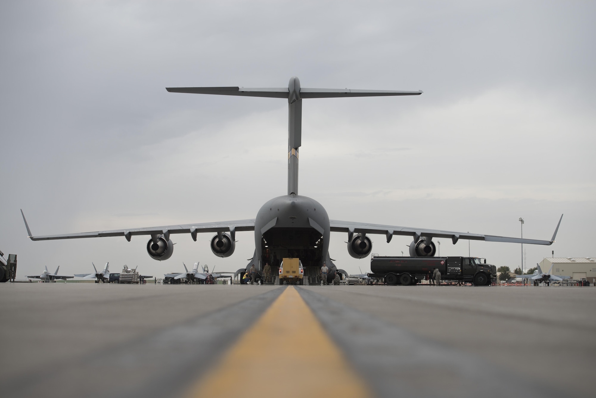 he C-17 crew members delivered the equipment to Cyril E. King Airport in St. Thomas, U.S. Virgin Islands.