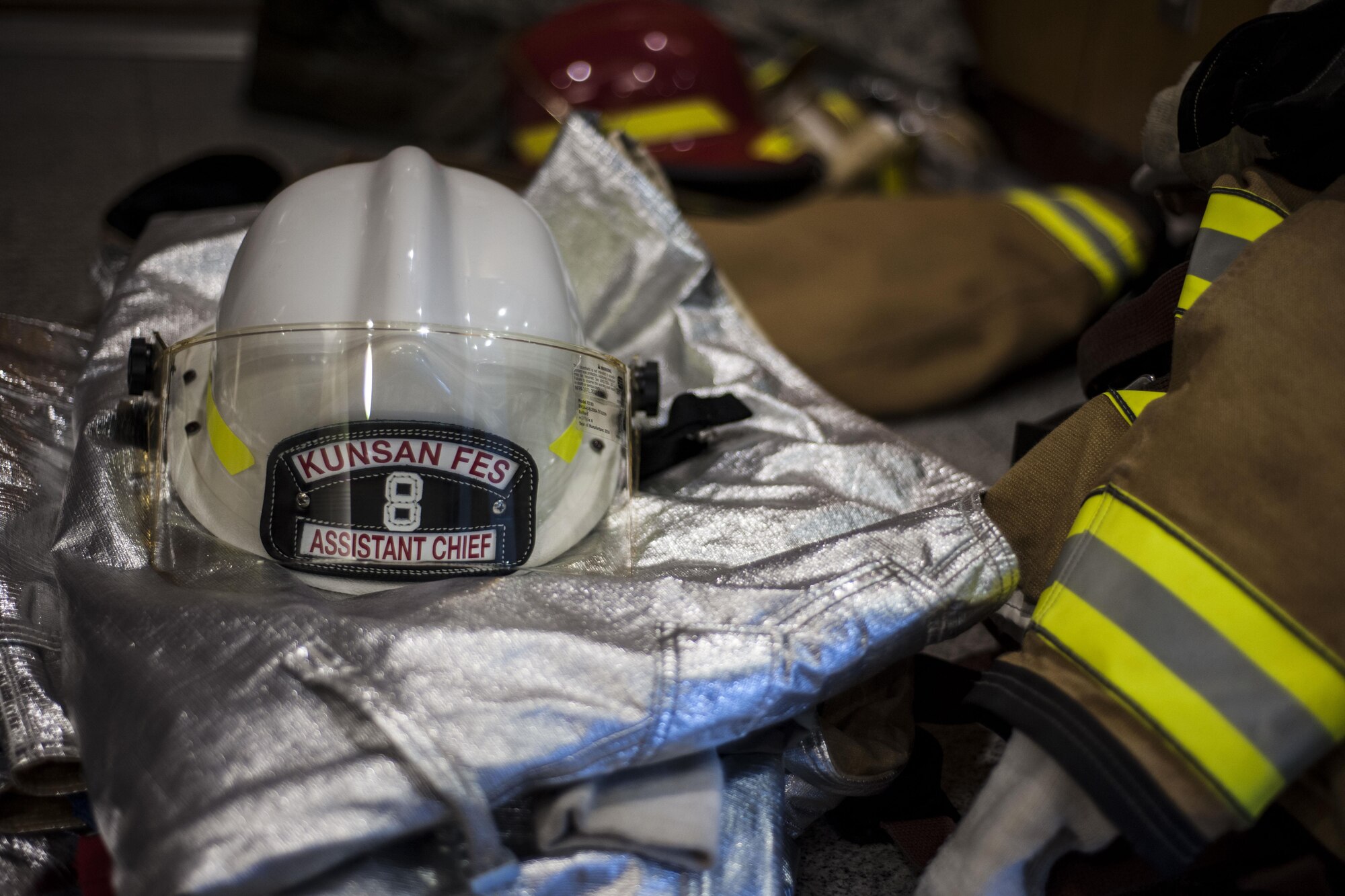 U.S. Air Force Airmen participated in the 9/11 Remembrance Stair Climb at Kunsan Air Base, Republic of Korea, Sept. 11, 2017.  The event kicked off at 8:46 a.m., the time that American Airlines Flight 11 crashed into floors 93 to 99 of the North Tower of the World Trade Center, and stopped at 9:59 a.m., the time the South Tower of the WTC collapsed 16 years ago.