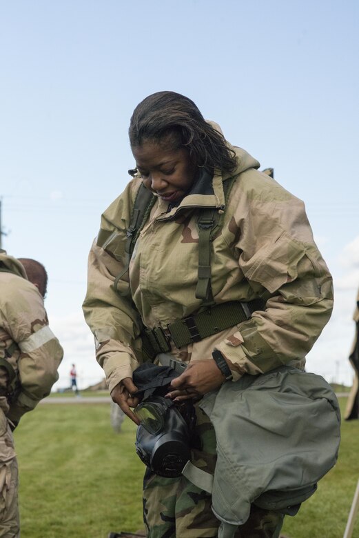 The assessment is meant to guage the unit's ability to operate in different protective postures (MOPP) as well as perform self aid and buddy care.