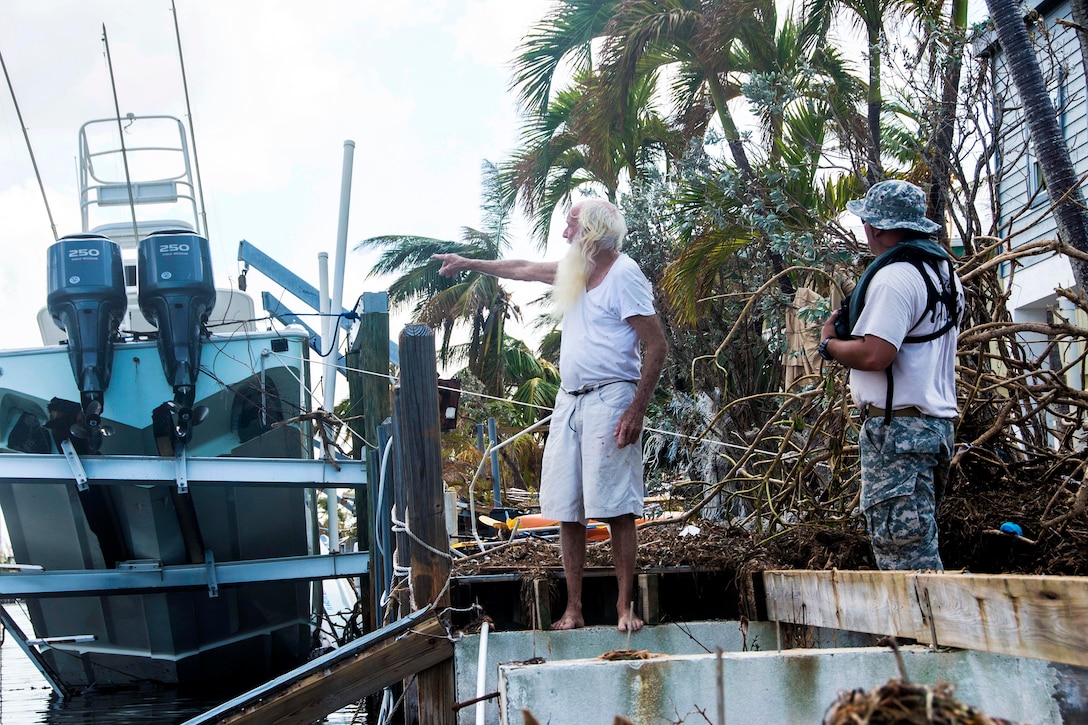 Assisting a resident in Big Pine Key.