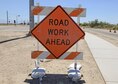 Road work sign