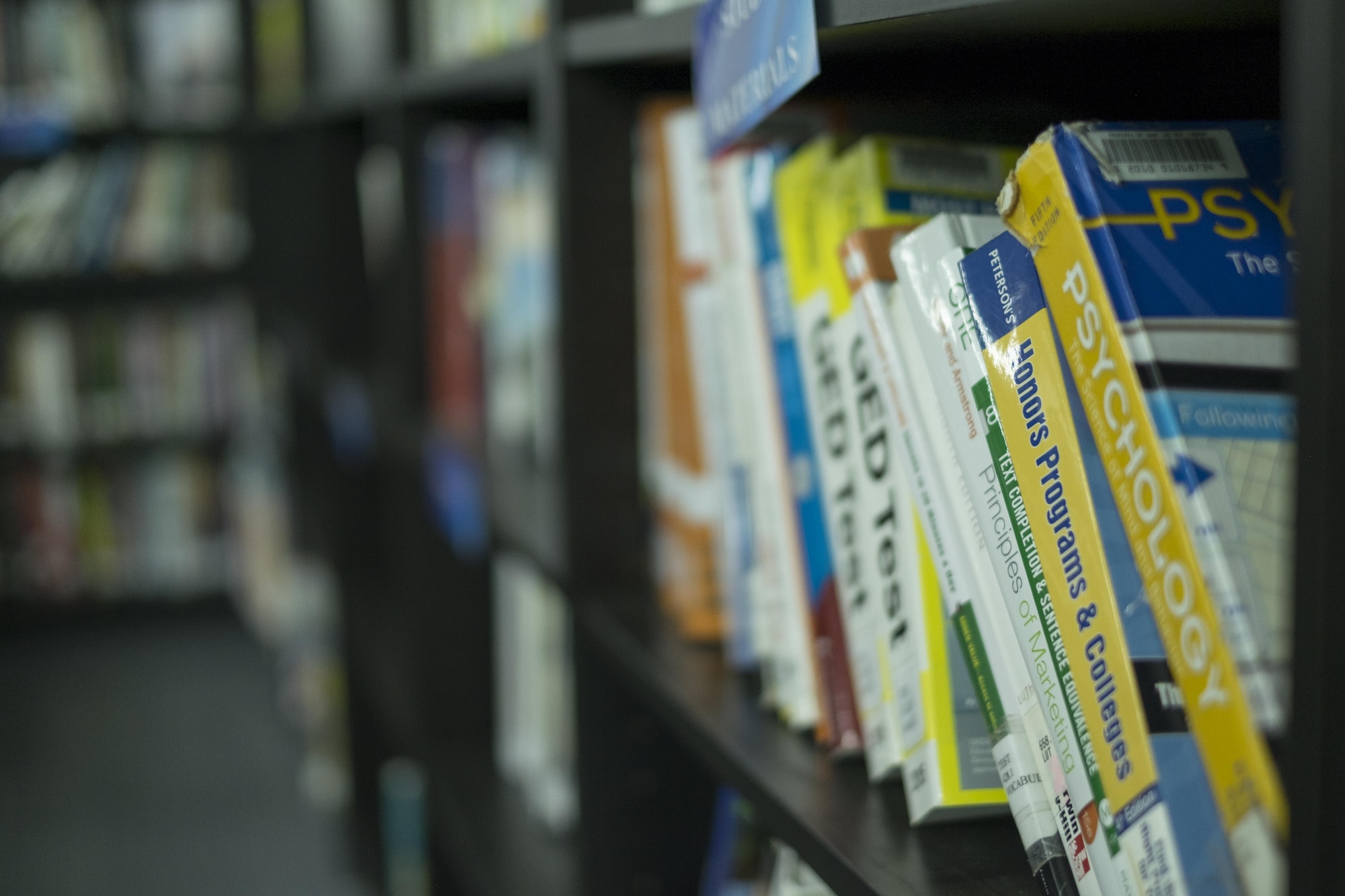 The 380th Expeditionary Force Support Squadron Learning Resource Center offers resource documents for checkout Sept. 15, 2017, Al Dhafra Air Base, United Arab Emirates.