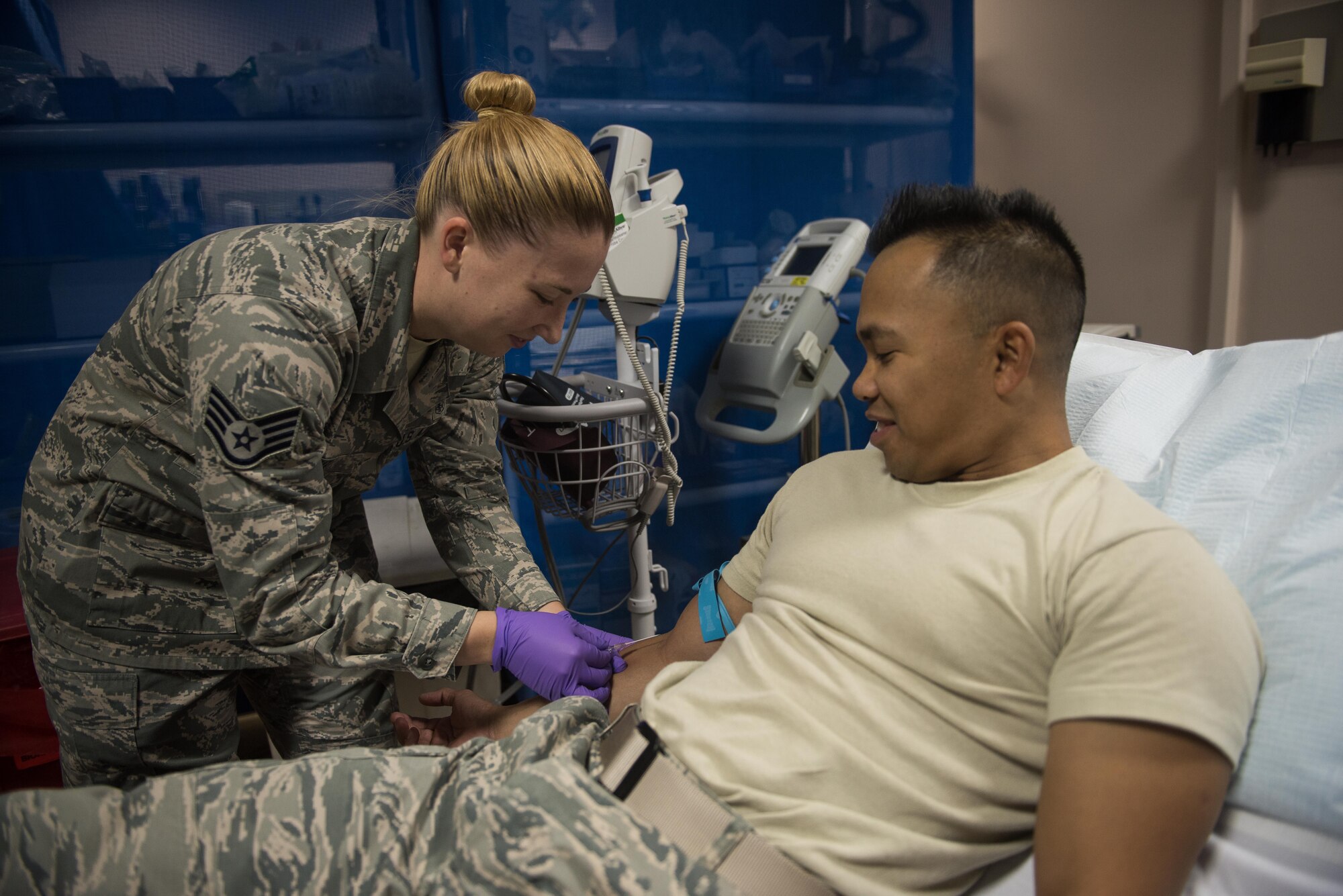 The 386th EMDG’s medical control center is responsible for coordinating nine-line medevacs and aeromedical evacuations to get their patients to a higher level of care.
