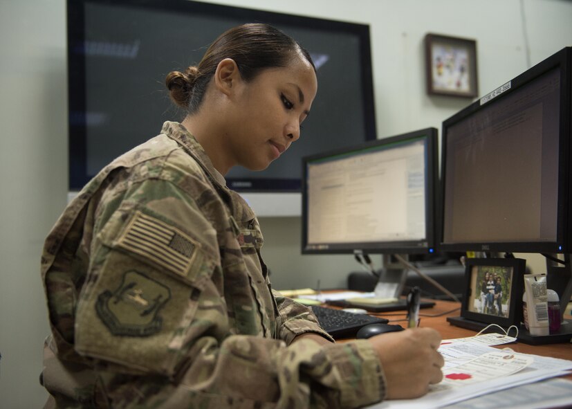 The 386th EMDG’s medical control center is responsible for coordinating nine-line medevacs and aeromedical evacuations to get their patients to a higher level of care.