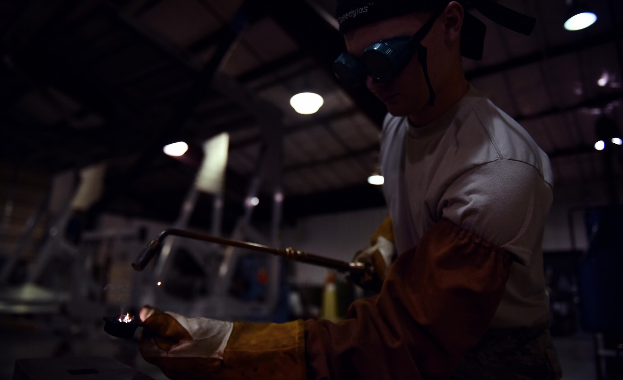 The Airmen of the 509th Maintenance Squadron metals technology shop make repairs to various pieces of equipment at Whiteman Air Force Base, Mo., Aug. 18, 2017