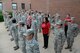 Left to right: Sondria Linford, 533rd Commodities Maintenance Squadron, Heidi Wise, 309th Missile Maintenance Group and Kelvin Tifft, 526th Electronics Maintenance Squadron, stand at attention with Airman Leadership School classmates Aug. 21, 2017, at Hill Air Force Base, Utah.