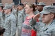 Sondria Linford, 533rd Commodities Maintenance Squadron, stands at attention with her Airman Leadership School classmates Aug. 21, 2017, at Hill Air Force Base, Utah.