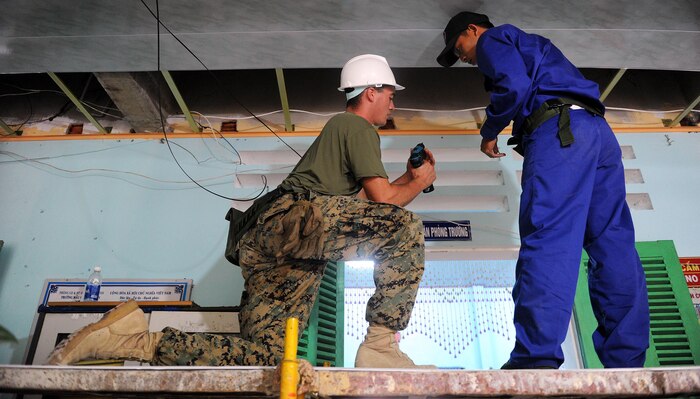 Pacific Angel engineers improve Vietnam schools infrastructure