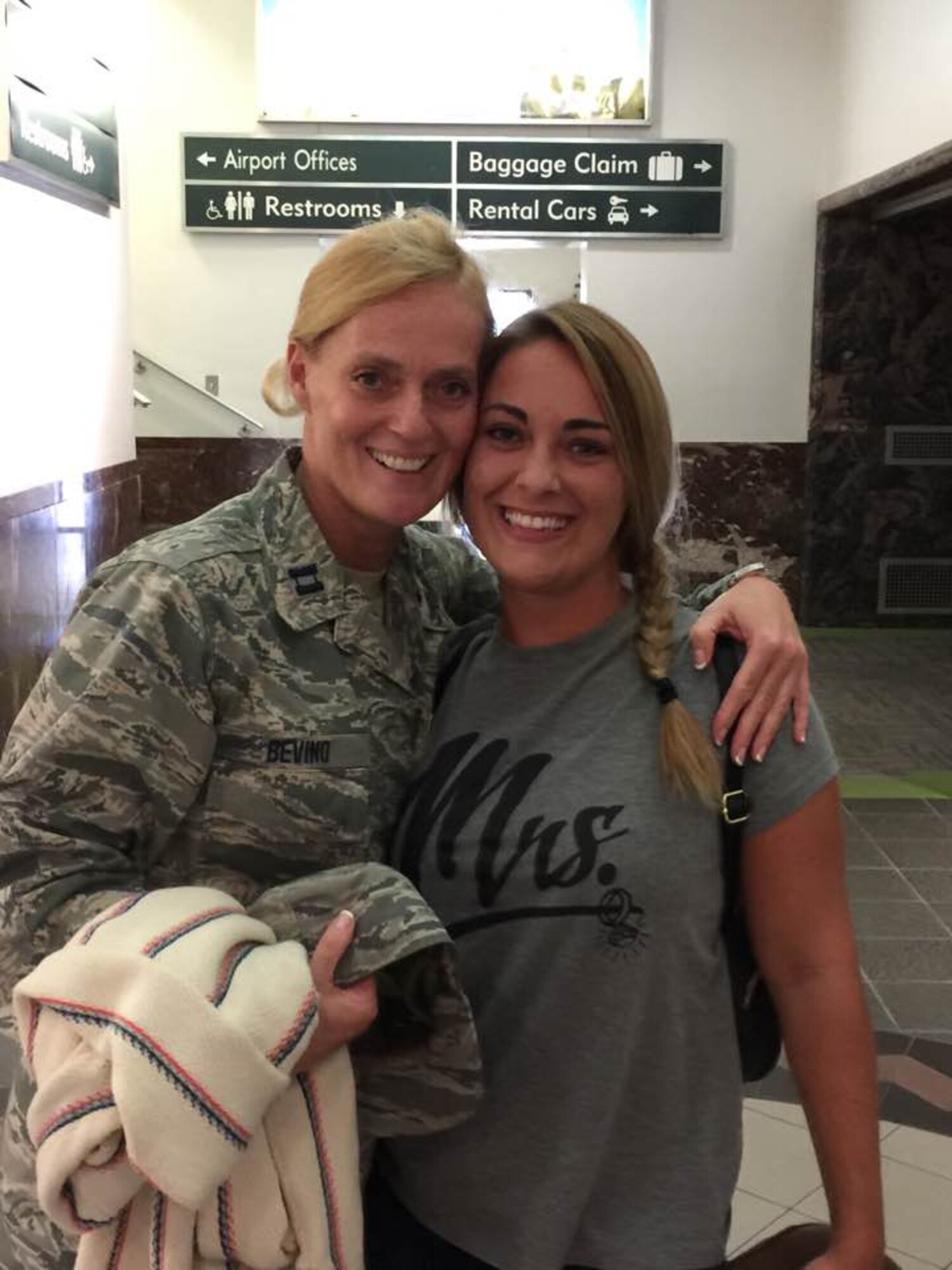 Capt. Connie Bevnio with daughter Tierni