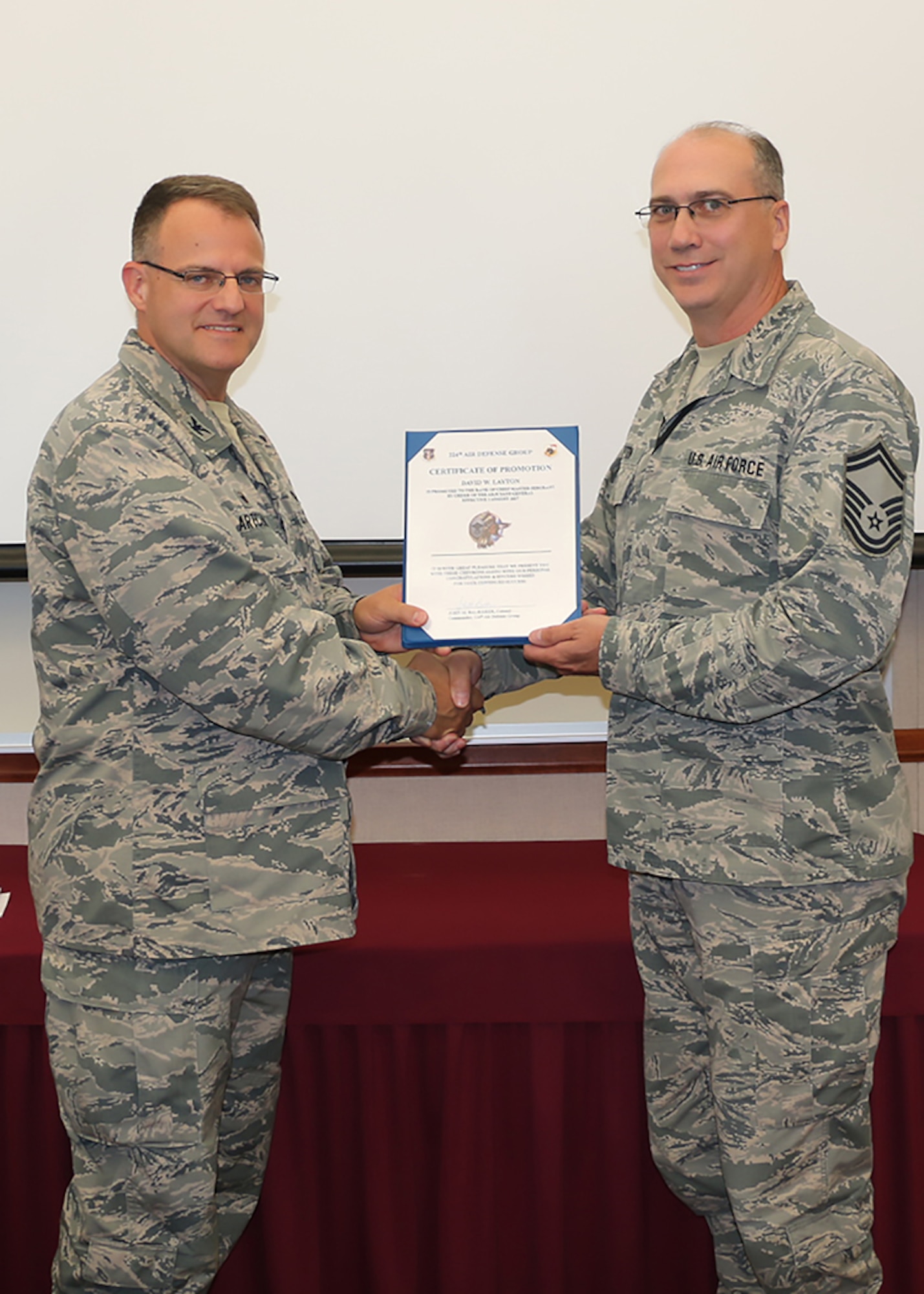 Layton Promoted to Chief Master Sergeant