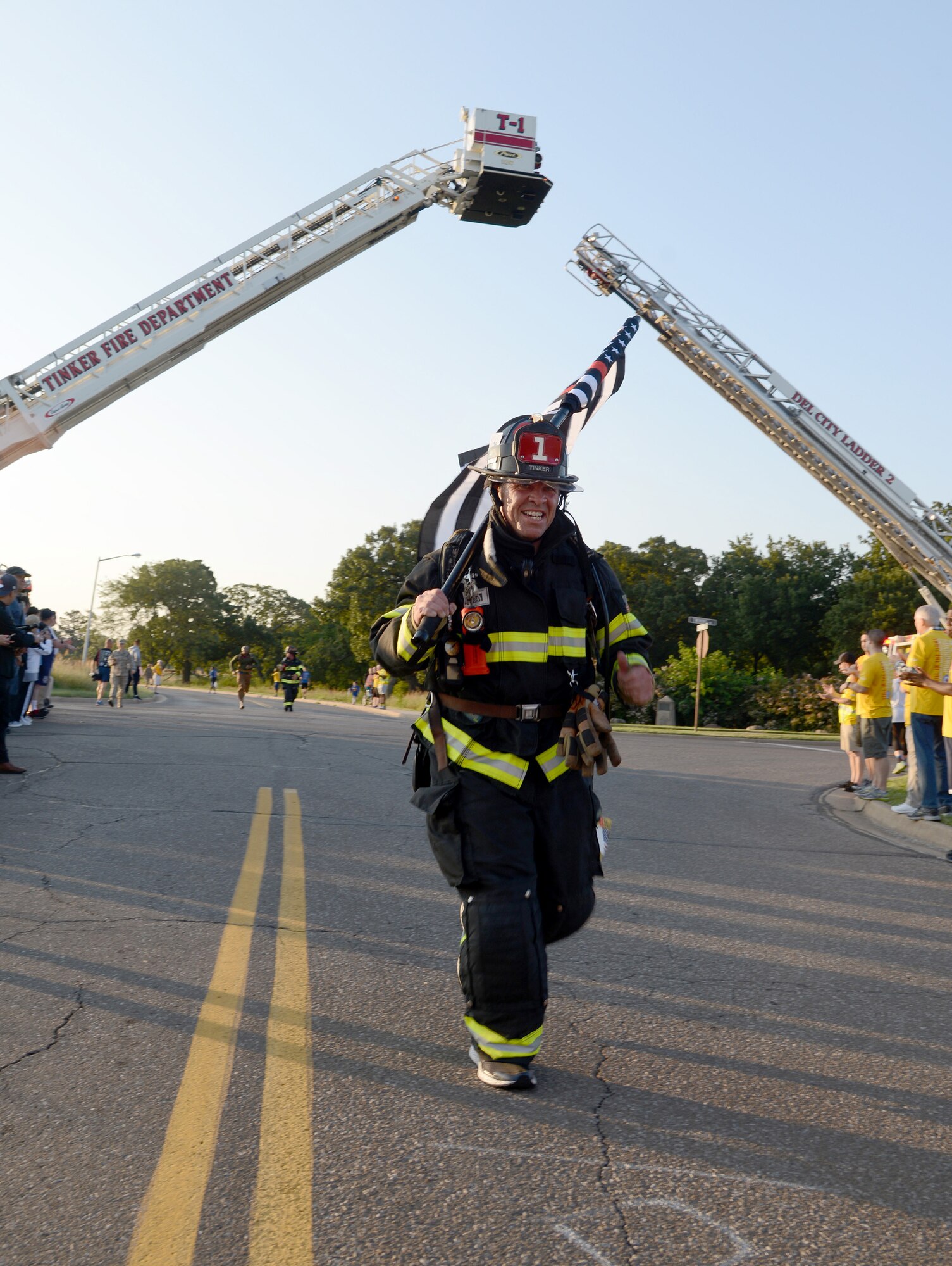 It was a record-setting 9/11 Memorial Run & Ruck for Team Tinker. 1,730 people  registered to participate, over 100 volunteered, plus collaboration from every squadron and organization at Tinker, as well as Midwest City and Del City fire and police units, made the annual event a huge success. The run to remember is hosted by the Tinker Chaplains and this year's theme was "Still in the Fight."