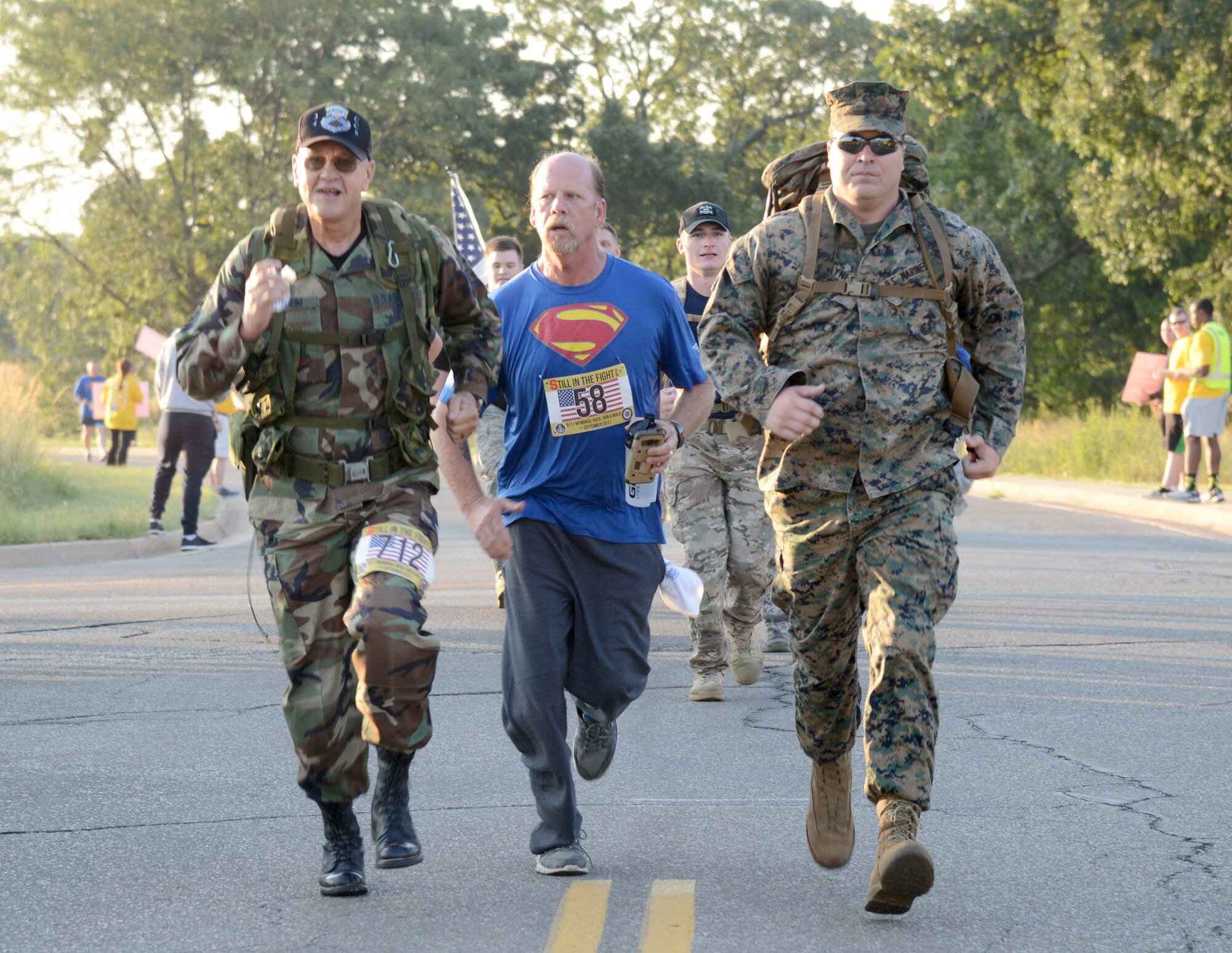 It was a record-setting 9/11 Memorial Run & Ruck for Team Tinker. 1,730 people  registered to participate, over 100 volunteered, plus collaboration from every squadron and organization at Tinker, as well as Midwest City and Del City fire and police units, made the annual event a huge success. The run to remember is hosted by the Tinker Chaplains and this year's theme was "Still in the Fight."