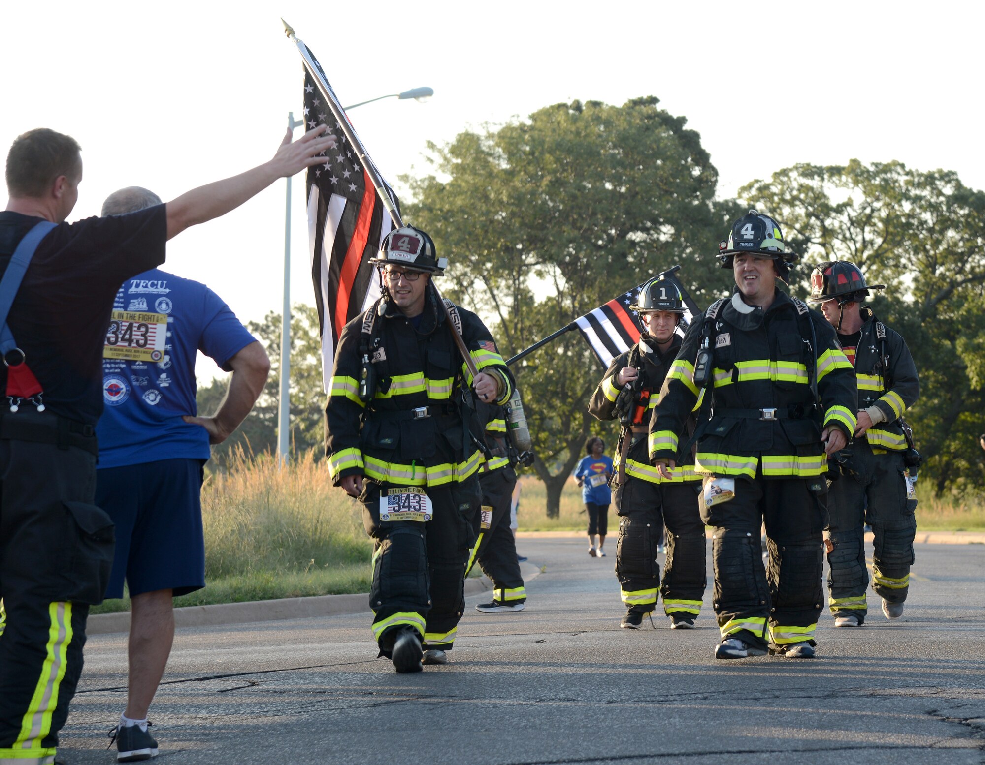 It was a record-setting 9/11 Memorial Run & Ruck for Team Tinker. 1,730 people  registered to participate, over 100 volunteered, plus collaboration from every squadron and organization at Tinker, as well as Midwest City and Del City fire and police units, made the annual event a huge success. The run to remember is hosted by the Tinker Chaplains and this year's theme was "Still in the Fight."