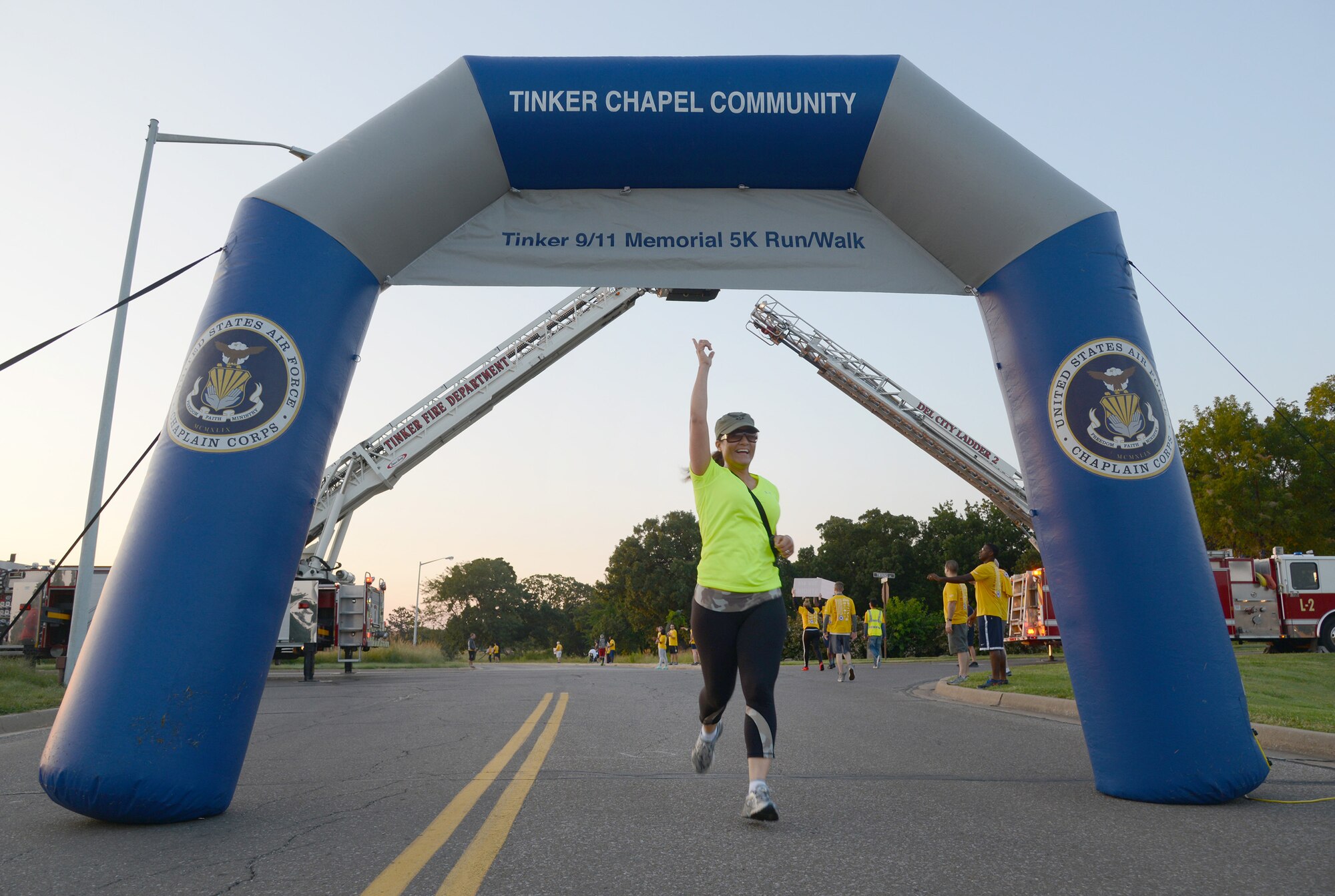 It was a record-setting 9/11 Memorial Run & Ruck for Team Tinker. 1,730 people  registered to participate, over 100 volunteered, plus collaboration from every squadron and organization at Tinker, as well as Midwest City and Del City fire and police units, made the annual event a huge success. The run to remember is hosted by the Tinker Chaplains and this year's theme was "Still in the Fight."
