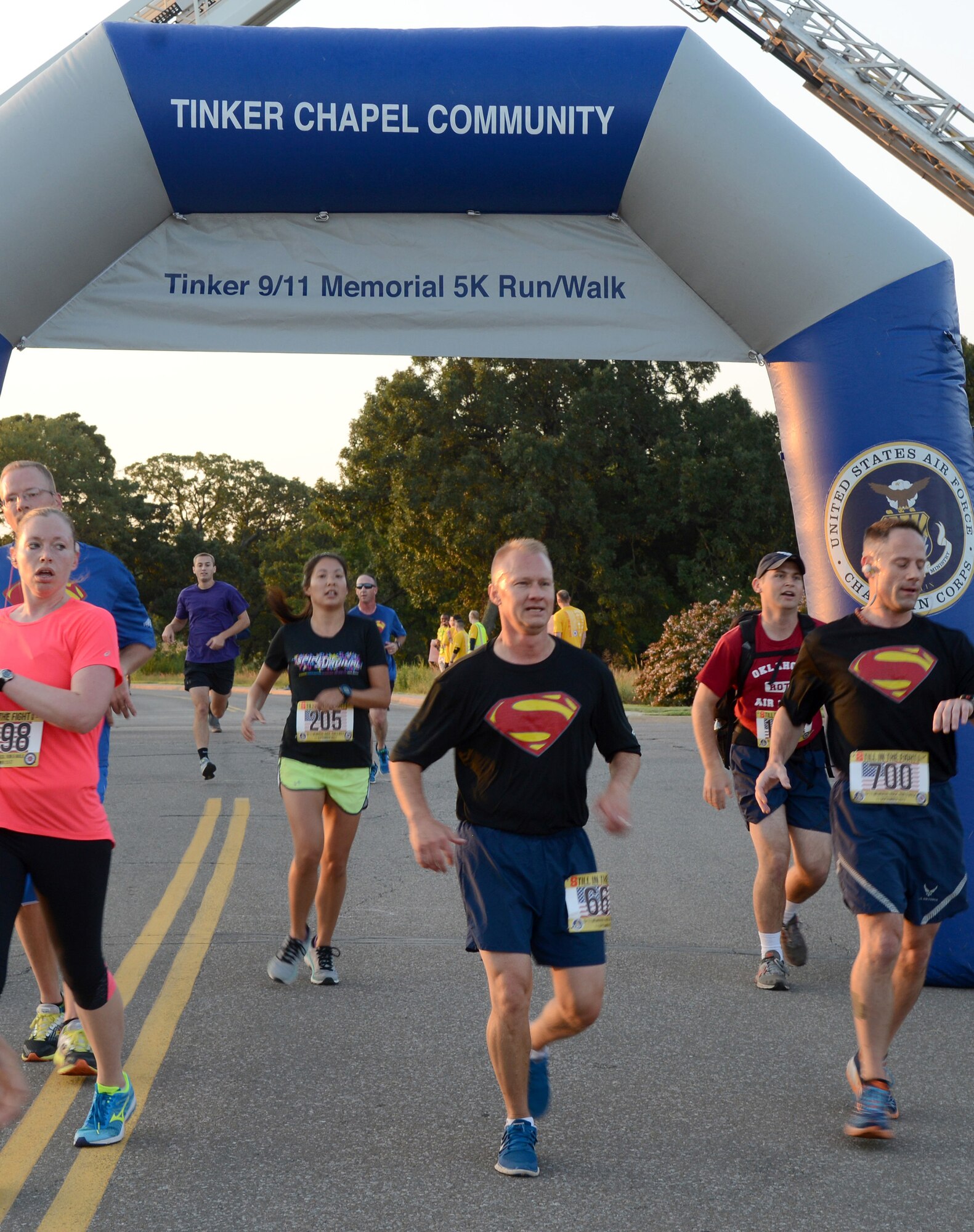 It was a record-setting 9/11 Memorial Run & Ruck for Team Tinker. 1,730 people  registered to participate, over 100 volunteered, plus collaboration from every squadron and organization at Tinker, as well as Midwest City and Del City fire and police units, made the annual event a huge success. The run to remember is hosted by the Tinker Chaplains and this year's theme was "Still in the Fight."