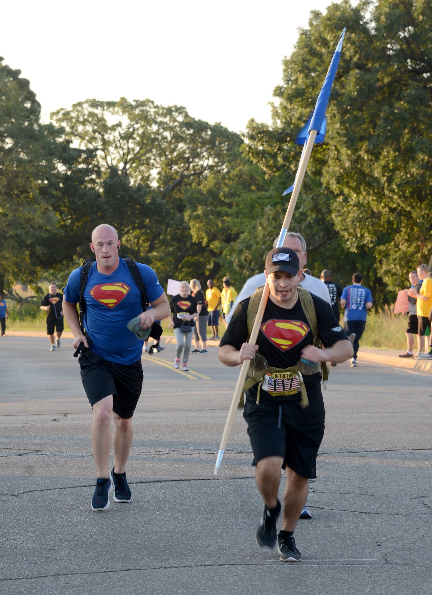 It was a record-setting 9/11 Memorial Run & Ruck for Team Tinker. 1,730 people  registered to participate, over 100 volunteered, plus collaboration from every squadron and organization at Tinker, as well as Midwest City and Del City fire and police units, made the annual event a huge success. The run to remember is hosted by the Tinker Chaplains and this year's theme was "Still in the Fight."