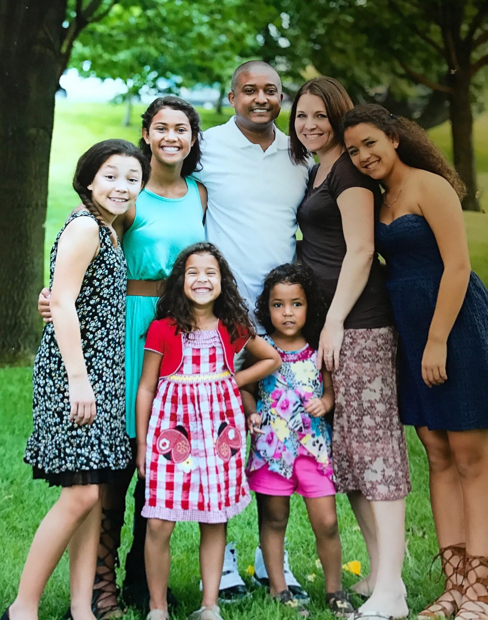 Tech. Sgt. Kenneth Ellison, a member of the 442nd Fighter Wing, poses for a photo with his family in 2016. Ellison is one of many from his family who are or have served in the Air Force since 1947. (Courtesy photo by Rebecca Ellison Photography)