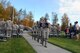 U.S. Air Force Airmen with the 354th Fighter Wing Honor Guard carry the American Flag after retreat Sept. 15, 2017, at Eielson Air Force Base, Alaska. The first POW/MIA Recognition Day was in 1979. (U.S. Air Force photo by Airman 1st Class Eric M. Fisher)