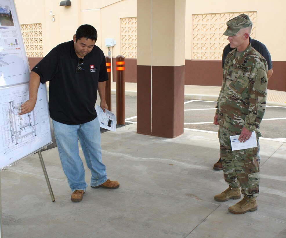 USACE Command Sergeant Major Bradley Houston visited our Quad B project site at Schofield Barracks Sept. 13.