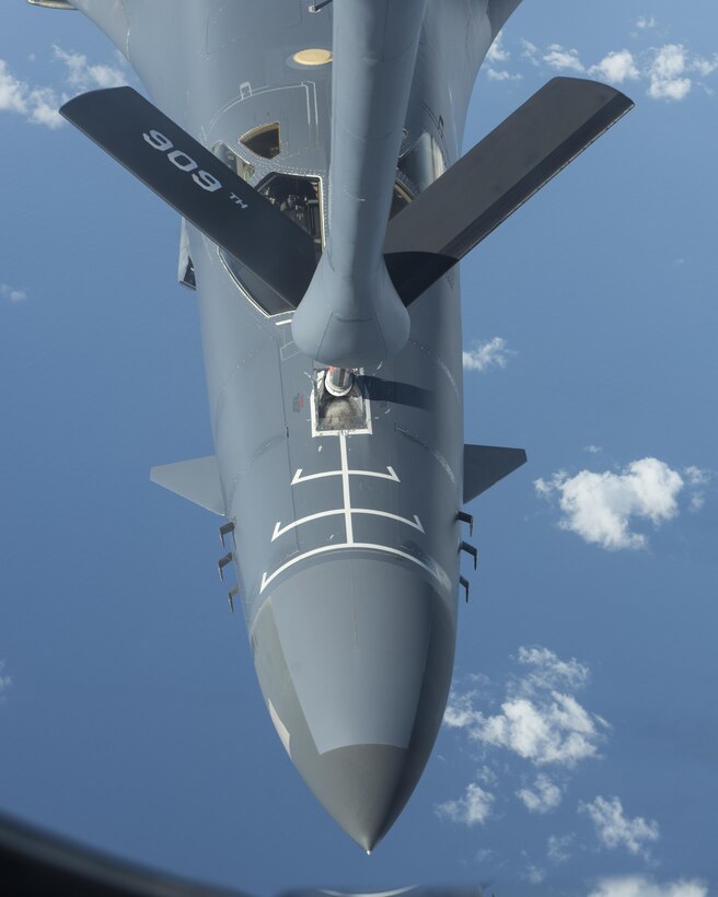 Ellsworth 37th EBS and Kadena 909th ARS train together