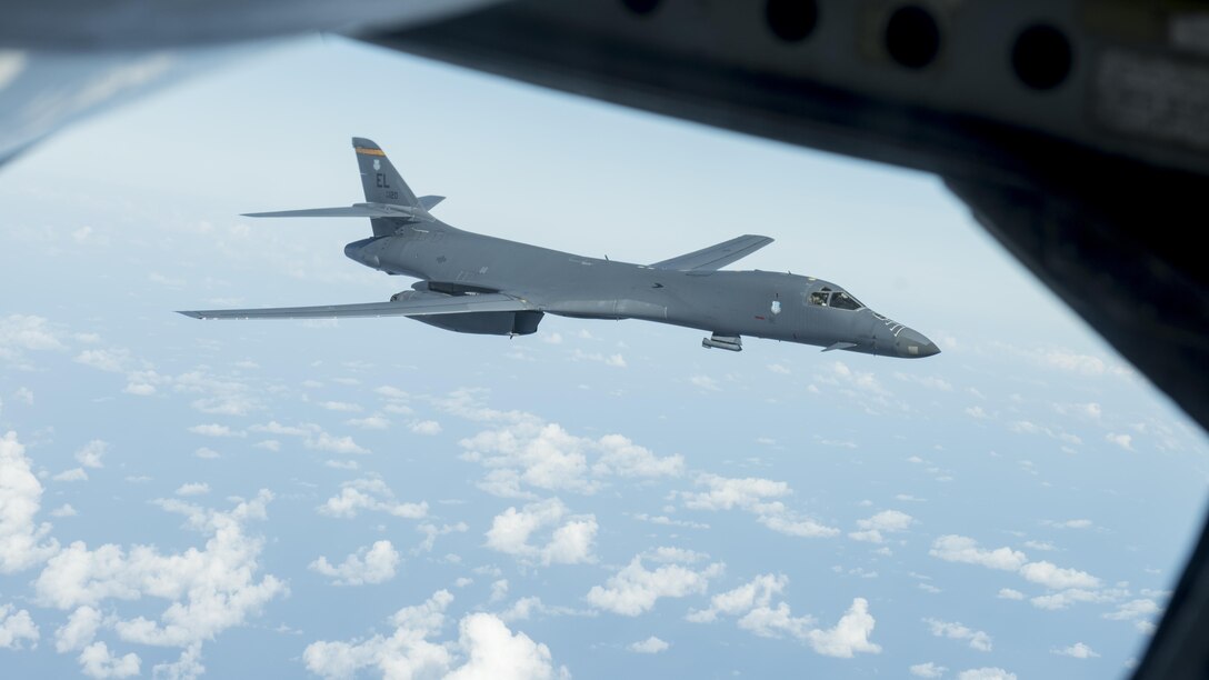 Ellsworth 37th EBS and Kadena 909th ARS train together