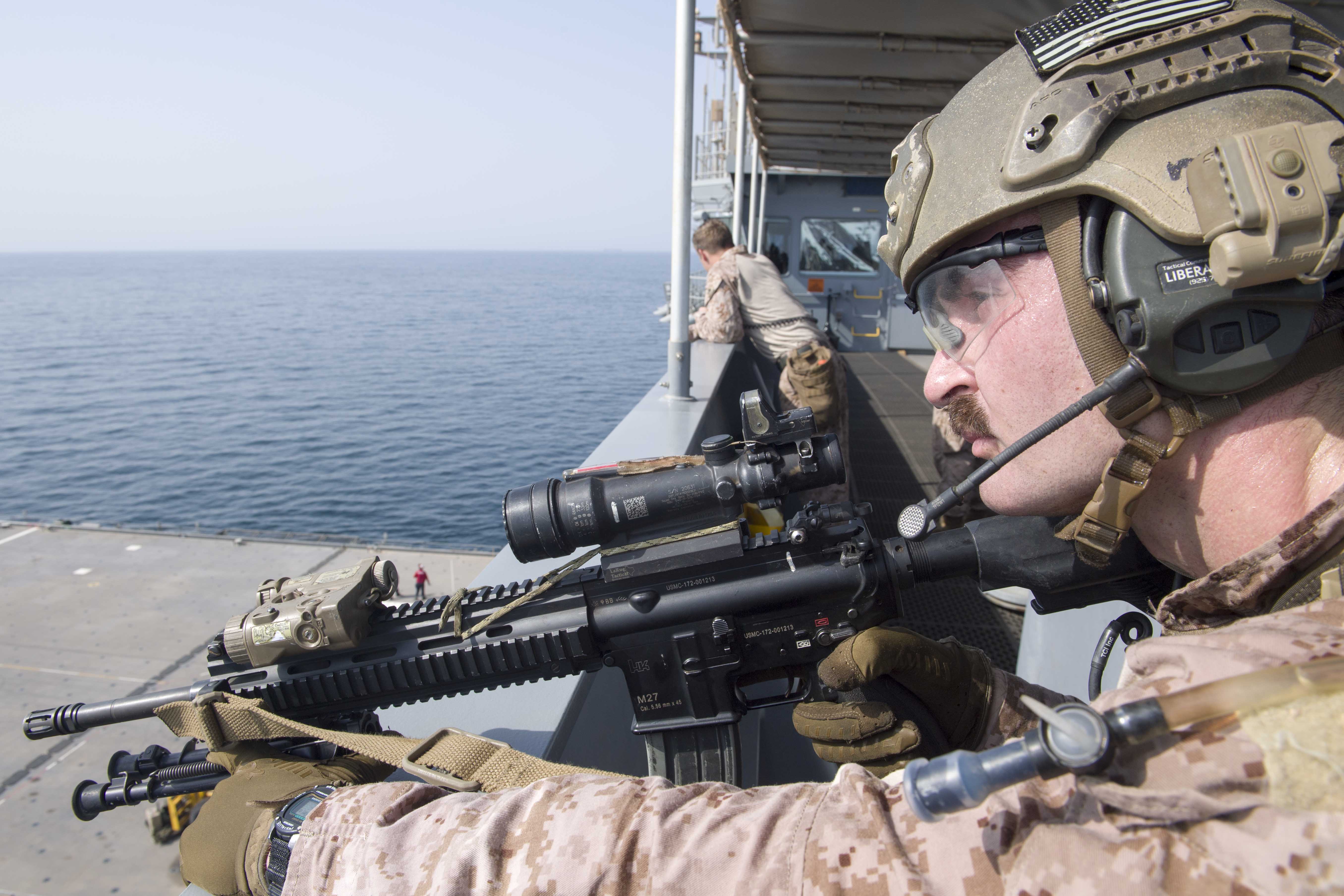 15th MEU Marines from USS Pearl Harbor support VBSS exercise