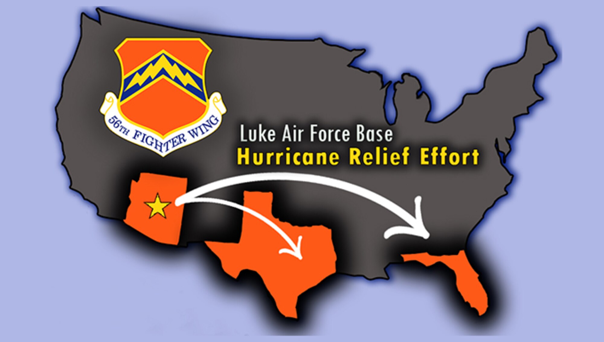 A donation drive is taking place at Luke Air Force Base, Ariz. until October 1st in conjunction with Saint Mary’s Food Bank Alliance to assist families in need who have been afflicted by the ongoing hurricane season.
